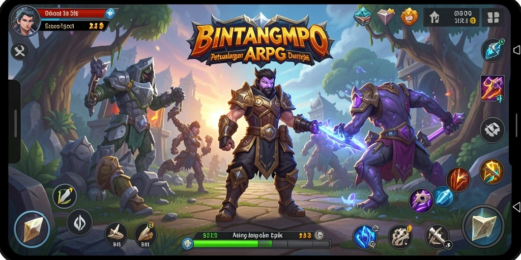Tampilan gameplay BINTANGMPO yang menakjubkan dan penuh aksi.