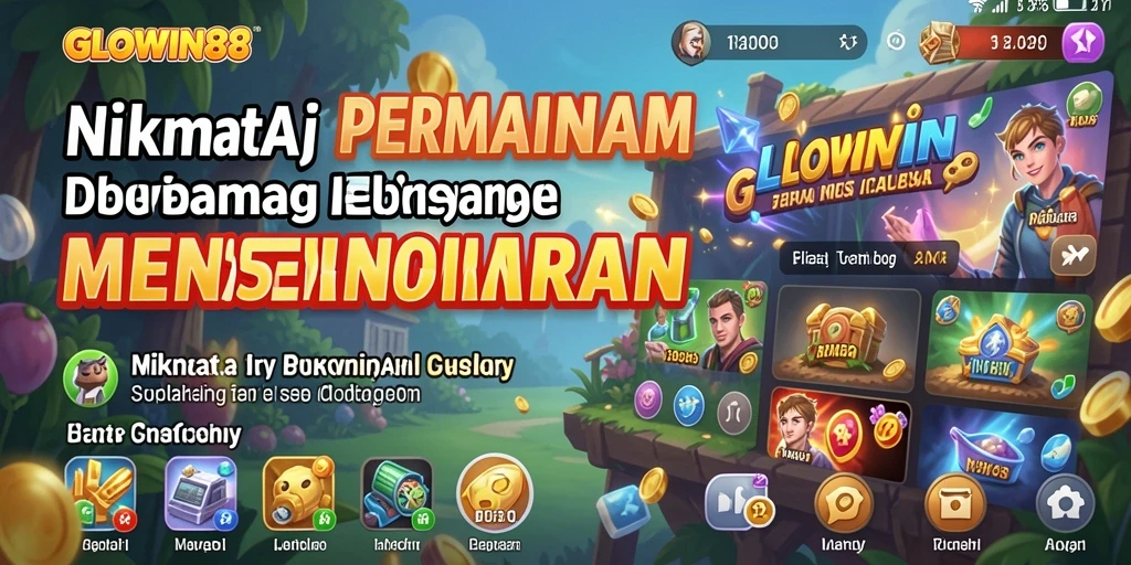Screenshot gameplay GLOWIN88 yang menampilkan karakter yang lucu dan menarik.