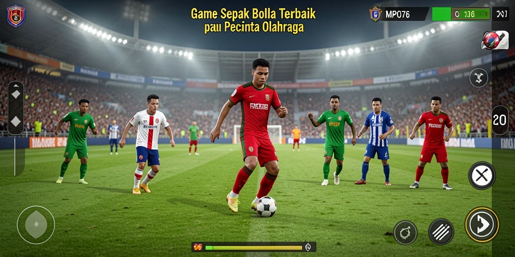 Tangkapan layar MPO76 menampilkan aksi seru di lapangan sepak bola.