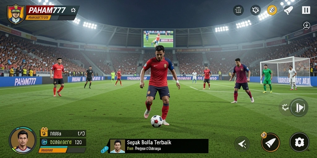 Screenshot gameplay PAHAM777 menampilkan aksi seru di lapangan.