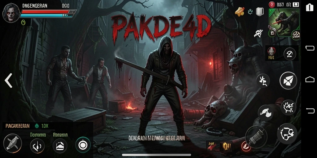 Gameplay PAKDE4D dengan momen menegangkan dan menakutkan.