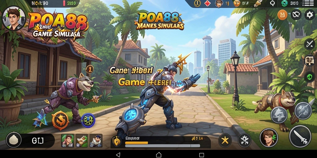 Screenshot utama POA88 menunjukkan keseruan gameplay dalam simulasi kehidupan.