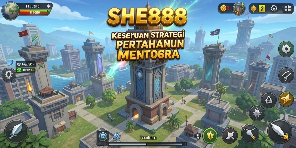 Tampilan menarik dari gameplay Tower Defense yang menegangkan.