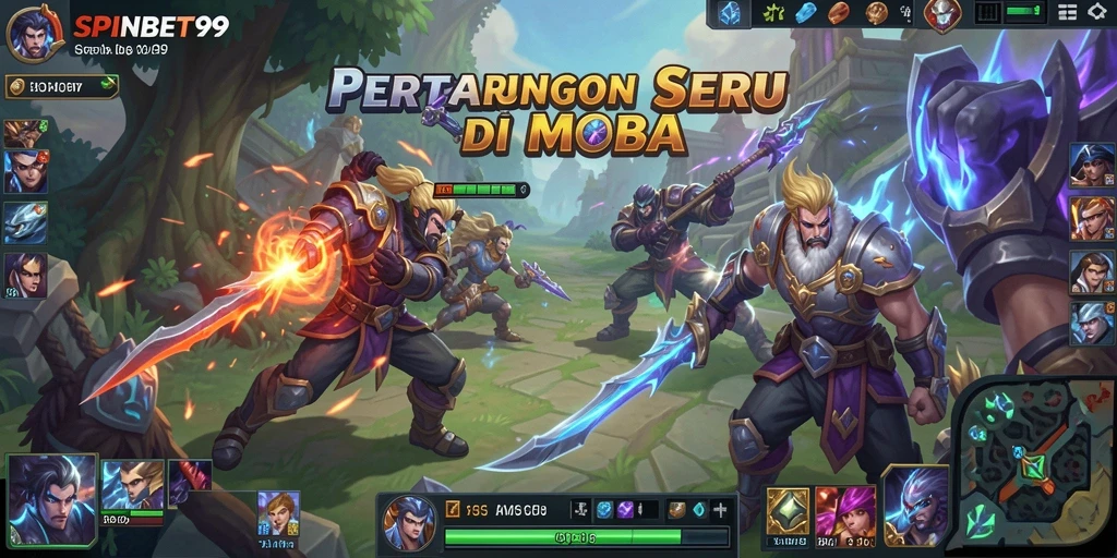 Tampilan gameplay menarik dalam SPINBET99 dengan aksi seru dan strategi tim.